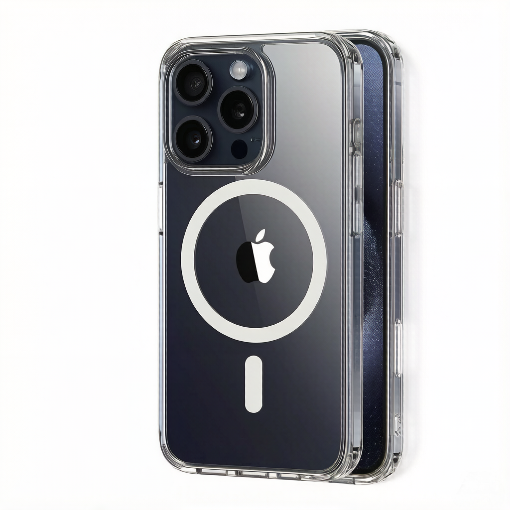 AI Camera Button Clear Magnetic Phone Case&nbsp; | Anti-Yellowing, Shockproof, MagSafe Compatible