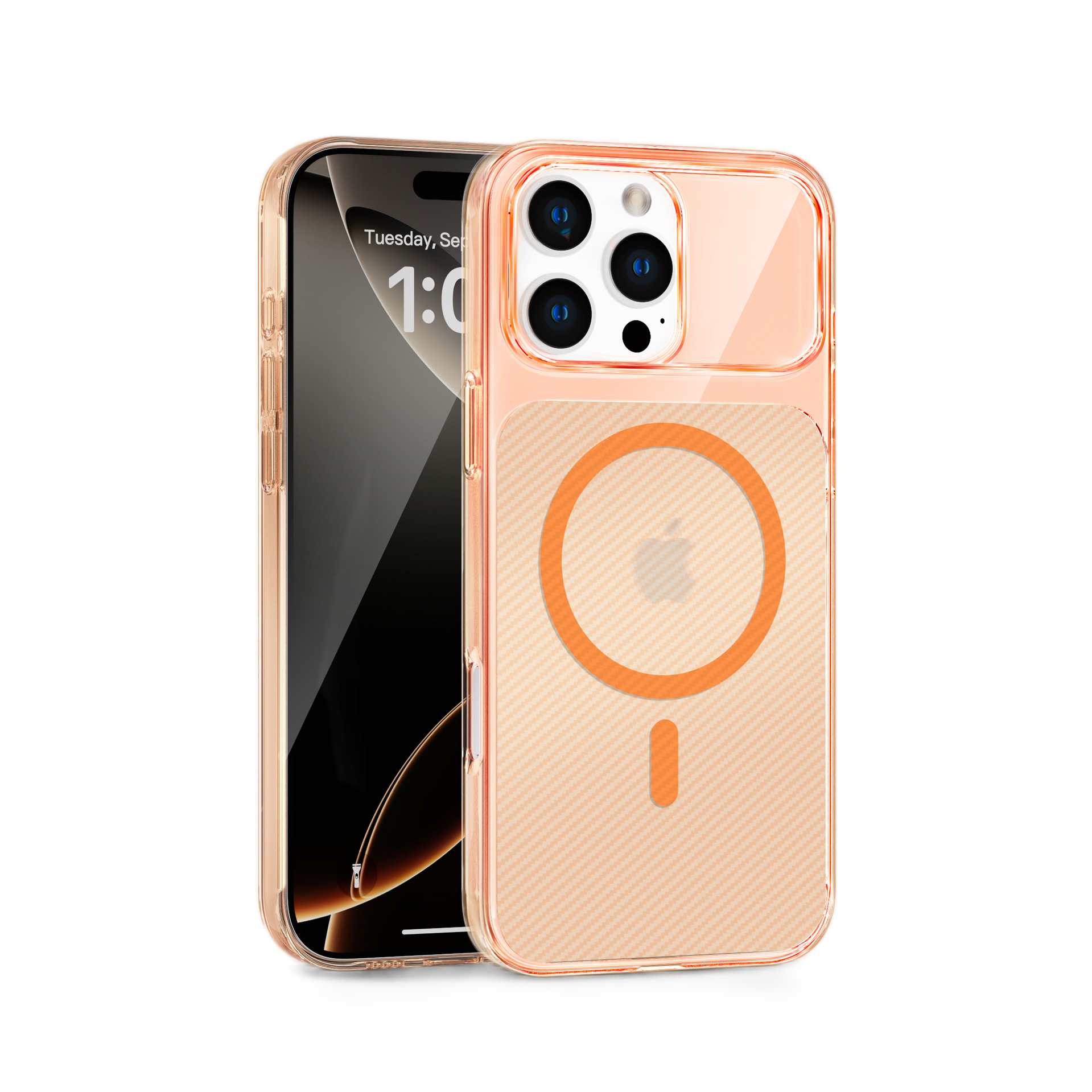 Magnetic Carbon Fiber Texture Phone Case for iPhone 16 Pro Max | Slim Shockproof Design, MagSafe Compatible