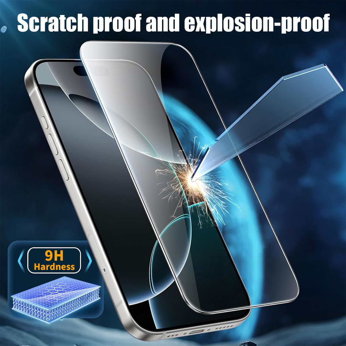 Clear Tempered Glass Screen Protector for iPhone 17 Pro Max