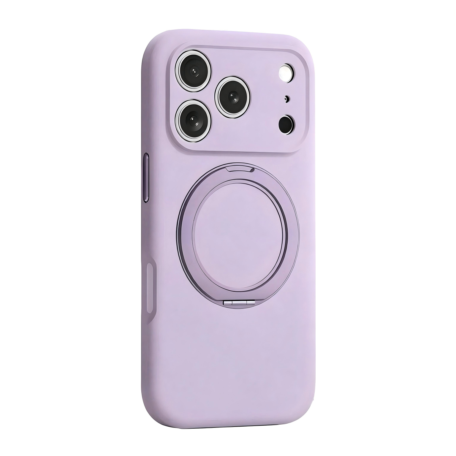 360° Rotating Magnetic Liquid Silicone Phone Case with Metal Stand for iPhone 18 Pro (1)
